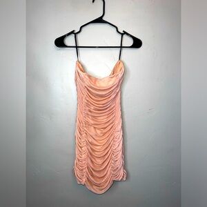 Peach mini dress